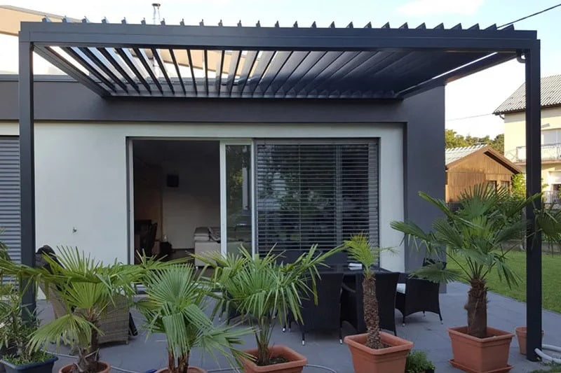 Attached Metal Aluminum Pergola