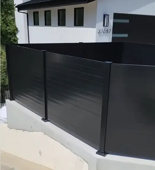 Modern Aluminum Plate Fence Installation