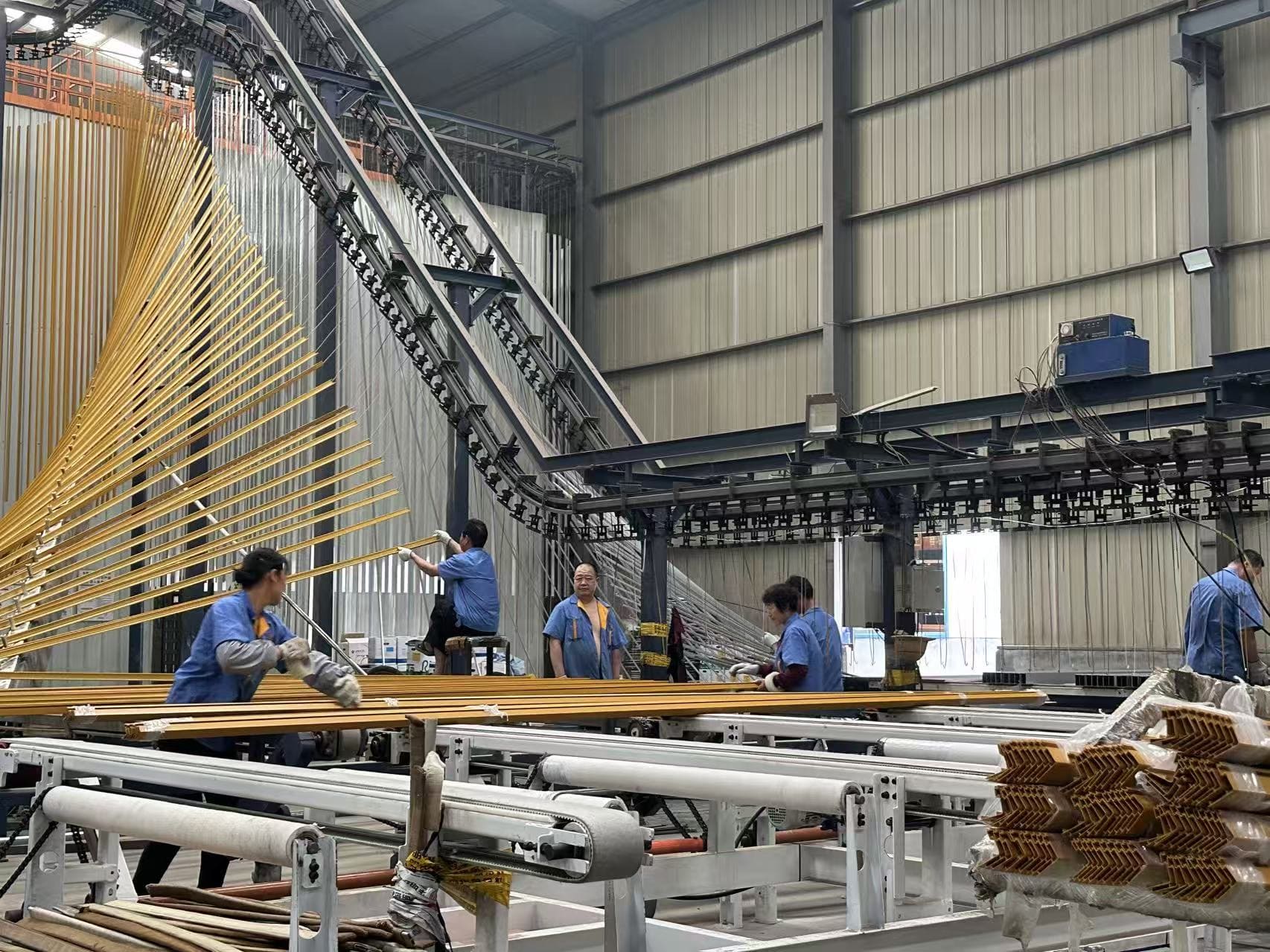 Powder coating and aluminum surface treatment production
