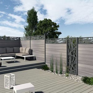 Aluminum and WPC fence system