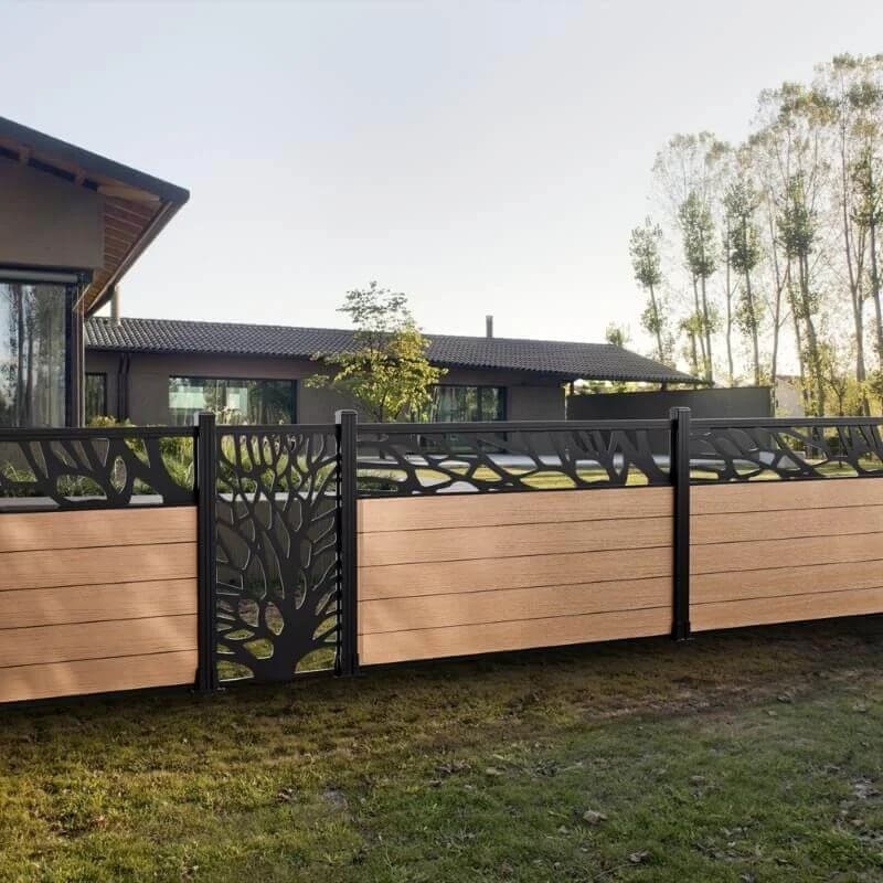 VALUNO mixed aluminum and WPC fence