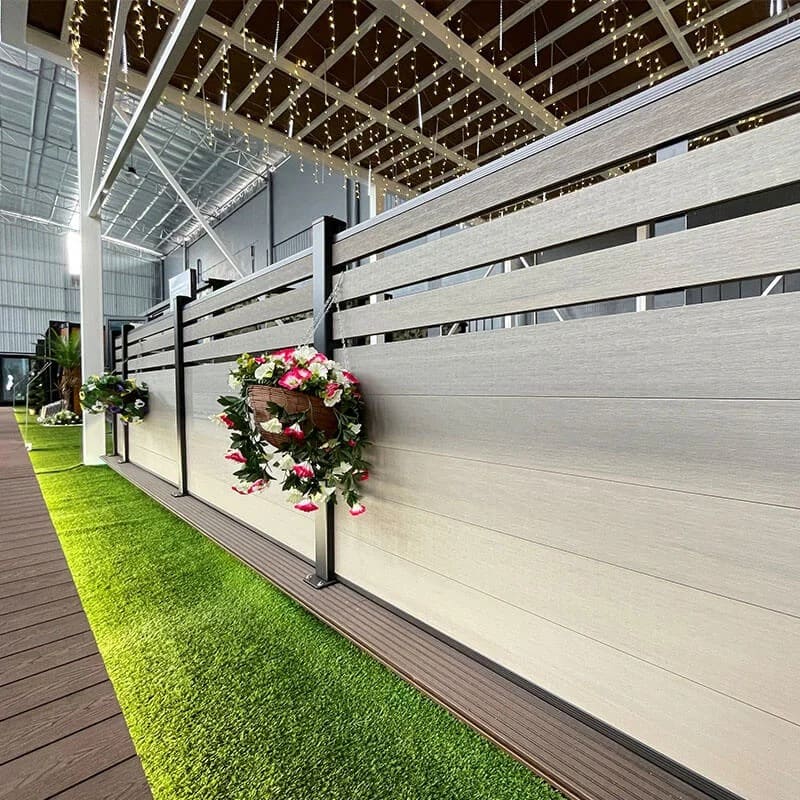 Spaced WPC fence board design