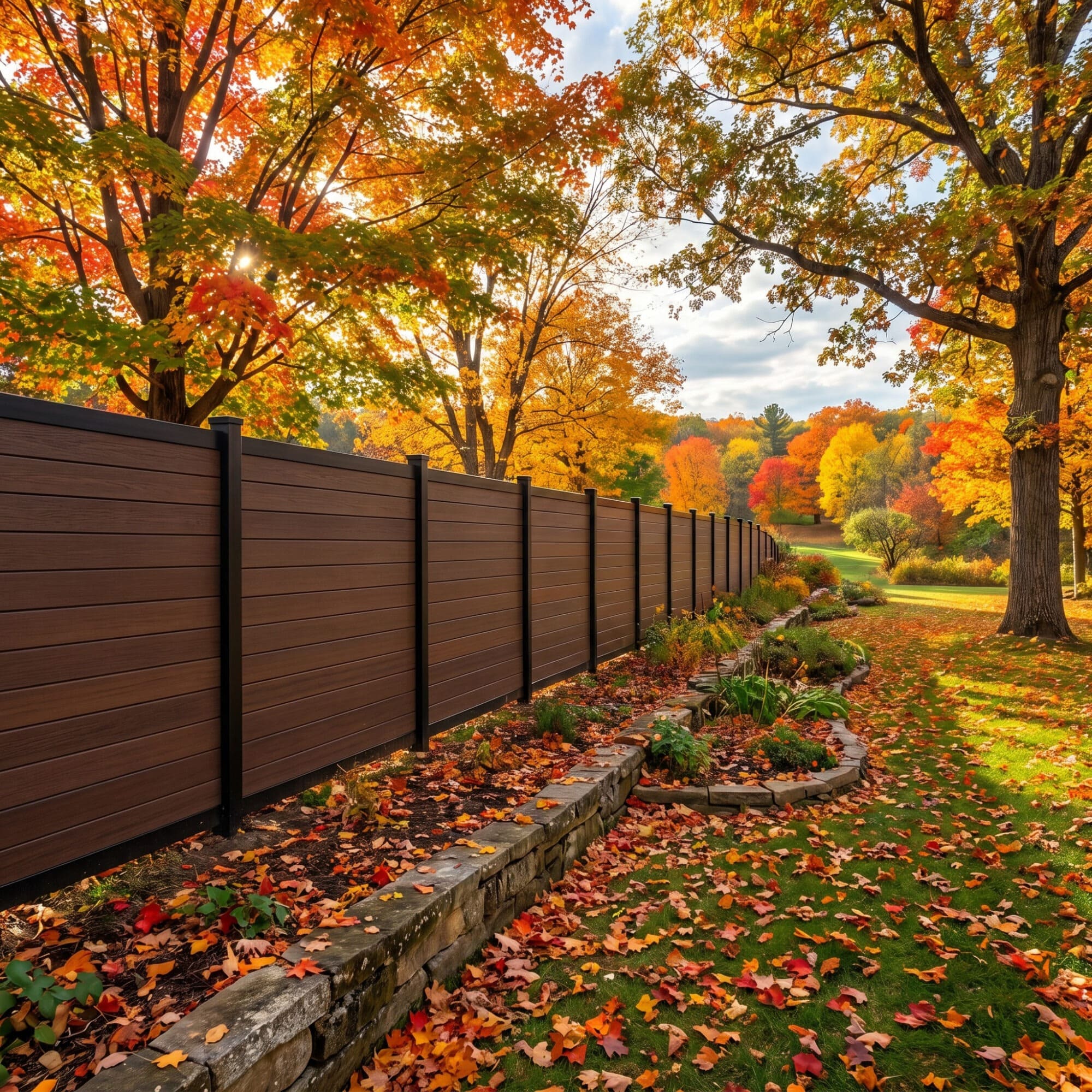 Courtyard landscape project with contemporary exterior materials