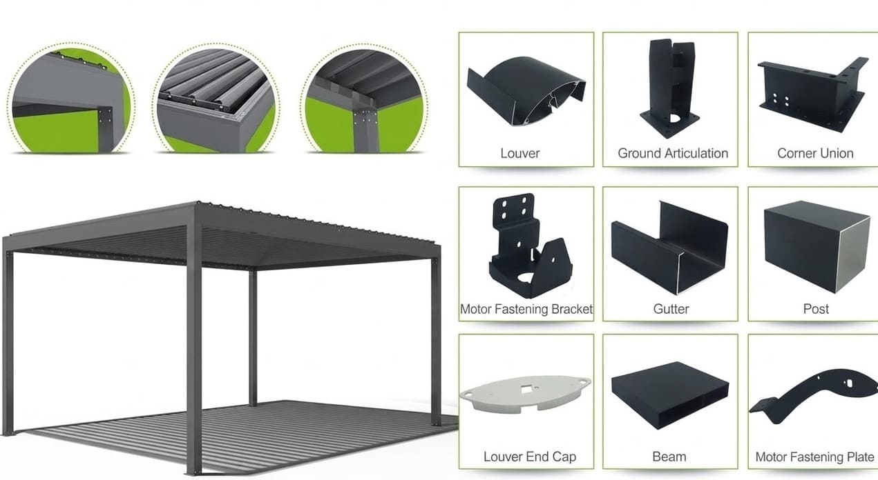 VALUNO aluminum bioclimatic pergola system