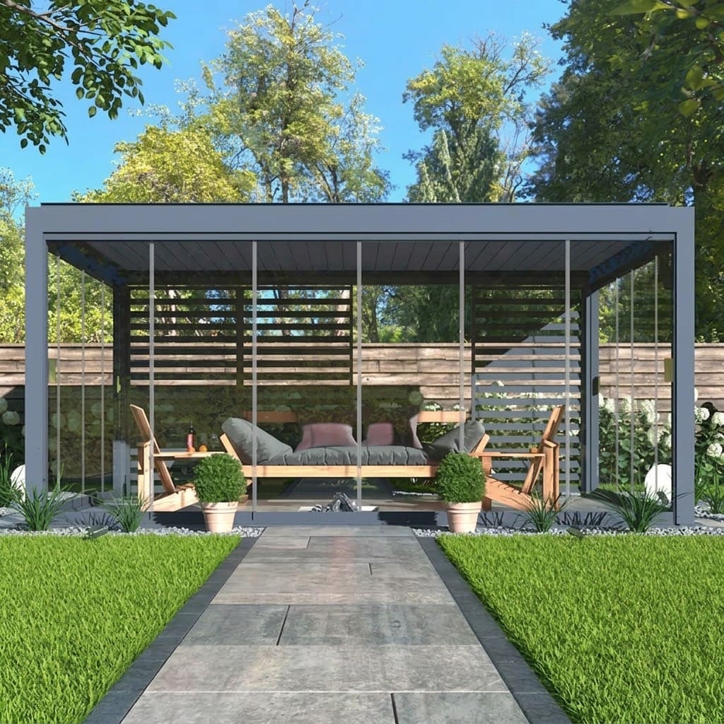 Bioclimatic aluminum pergola system